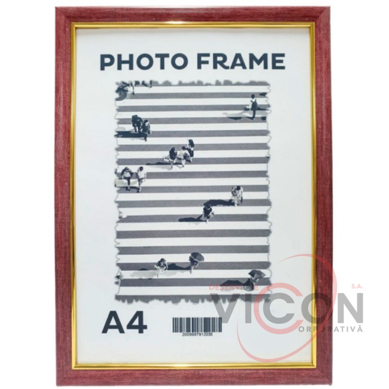 Rama foto A4, 21*30 cm, cu suport, prună înghețată 17 мм