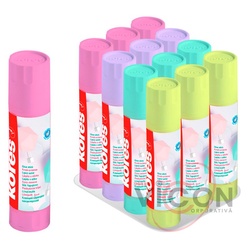 Lipici solid Kores 20gr (pastel) K16209