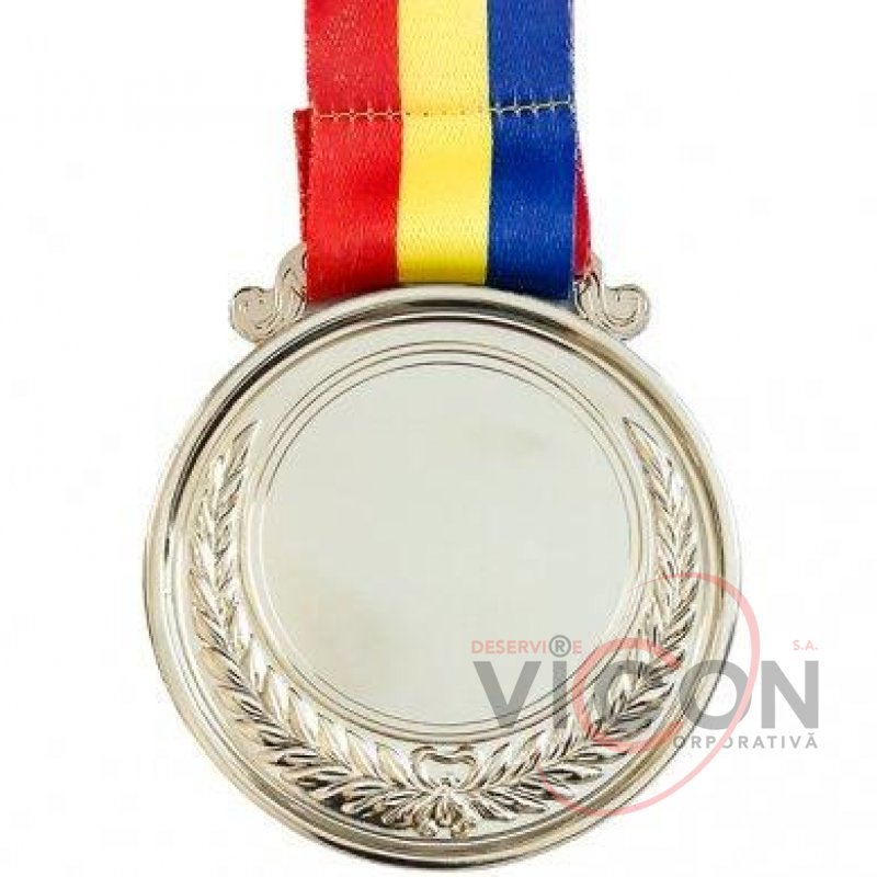 Медаль D65 мм, ML26-61 (серебро) трехцветная лента MD/RO