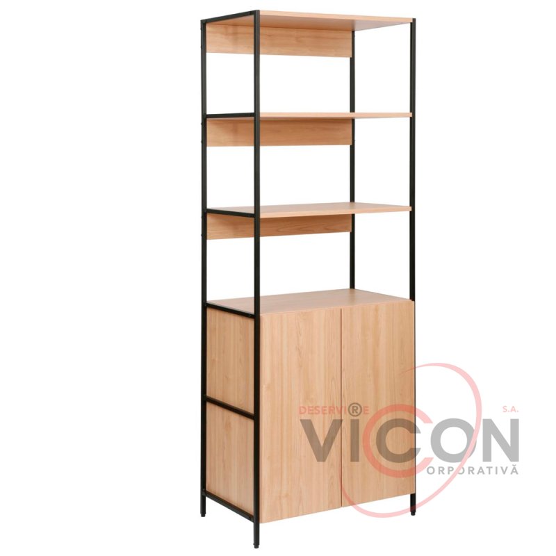 Стеллаж Lanta L 63×41×176H Дуб/Black