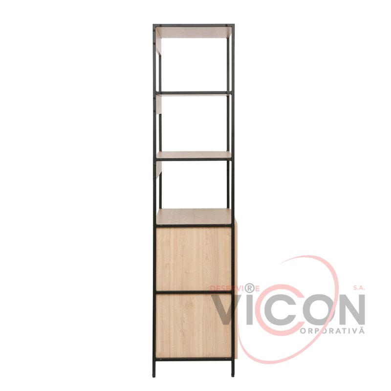 Стеллаж Lanta L 63×41×176H Дуб/Black