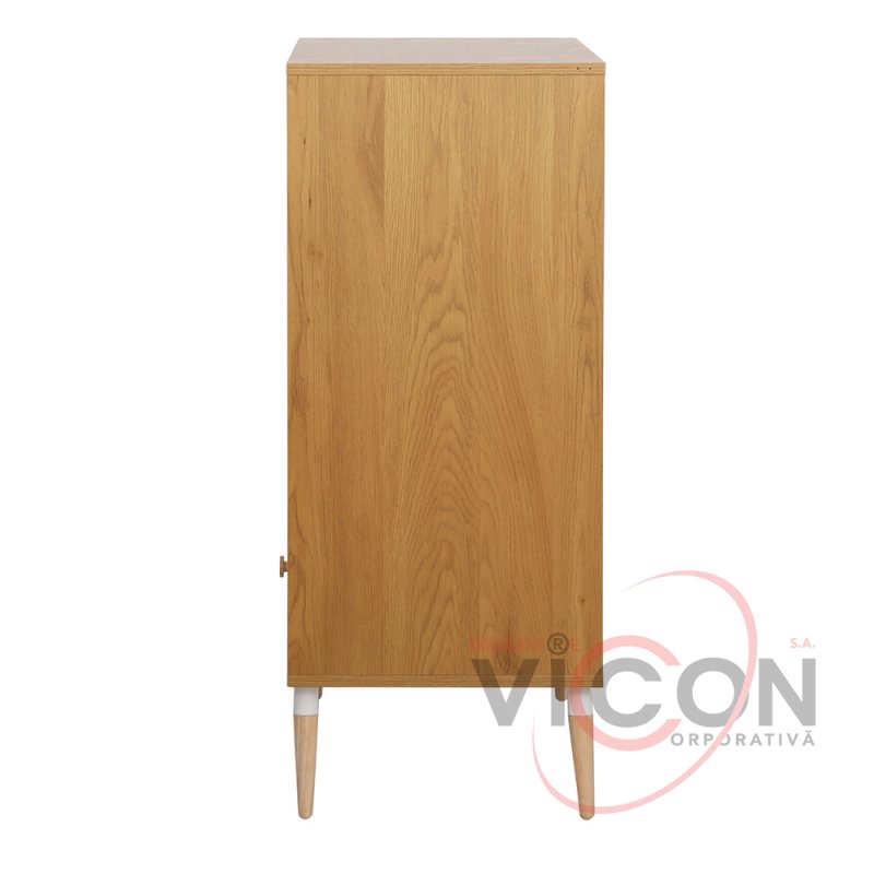 Стеллаж Marani с 1 ящиком 48×40×101H Дуб/Белый