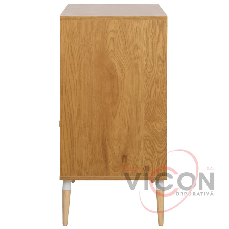 Стеллаж Marani с 2 ящиками 60×40×81H Дуб/Белый