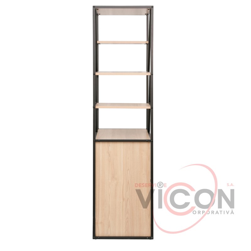 Стеллаж Agis Plus 60×40×160H Дуб/Black