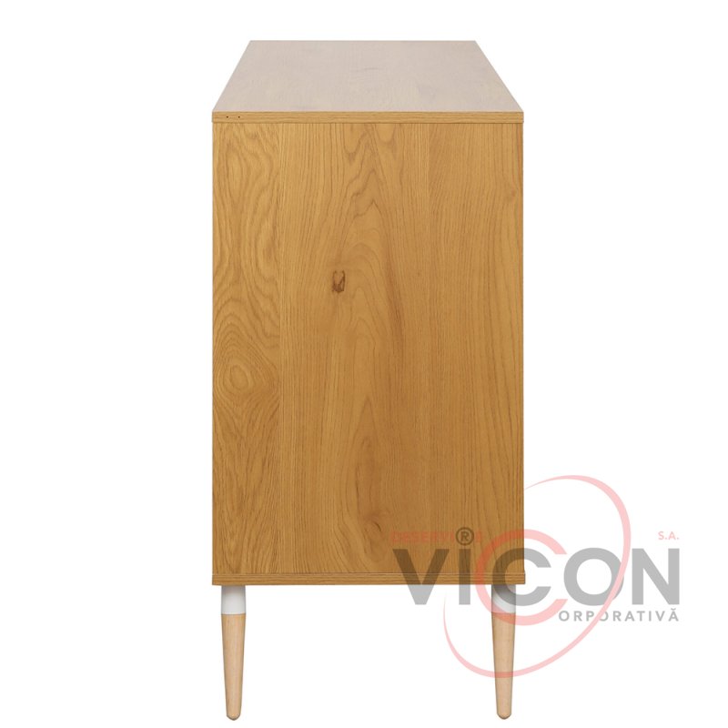Шкаф Marani 120×40×81H Дуб/Белый