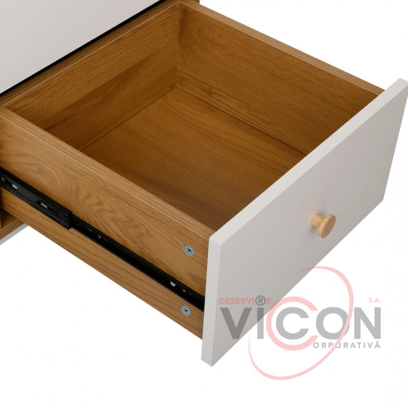 Шкаф Marani 120×40×81H Дуб/Белый