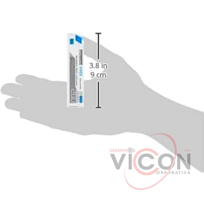 Mine de înaltă calitate pentru creion mecanic Micro MSL-212 Power HQ, 2B,  60 mm 0,9 inch - negre