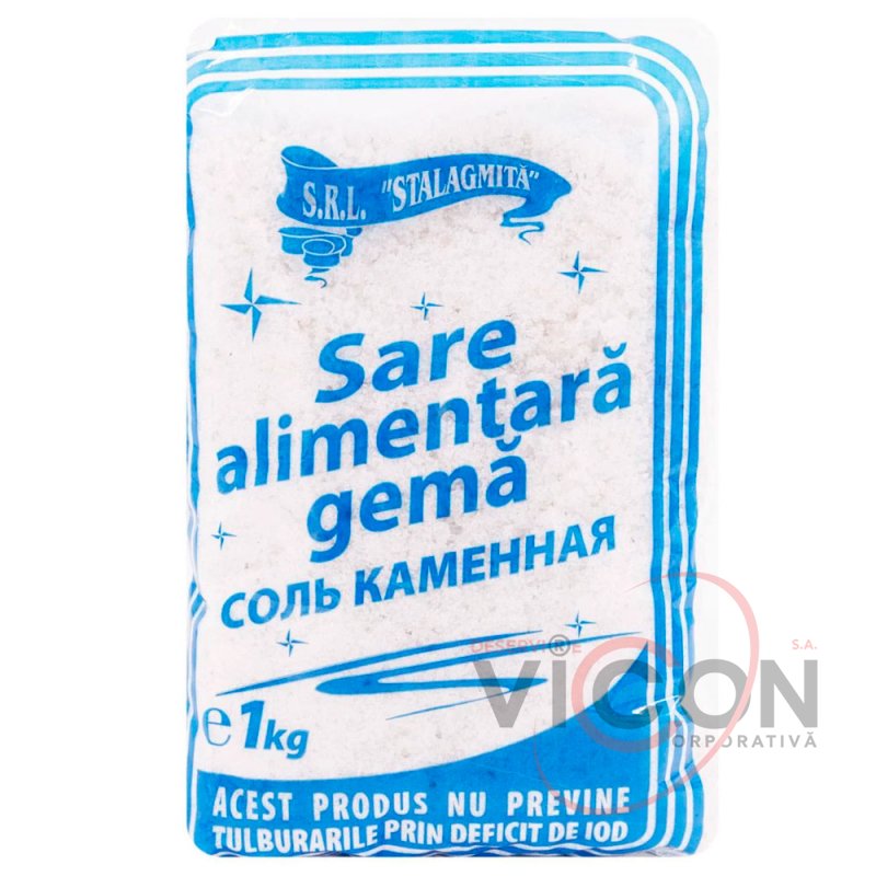 Соль не йодированная  каменная 1кг