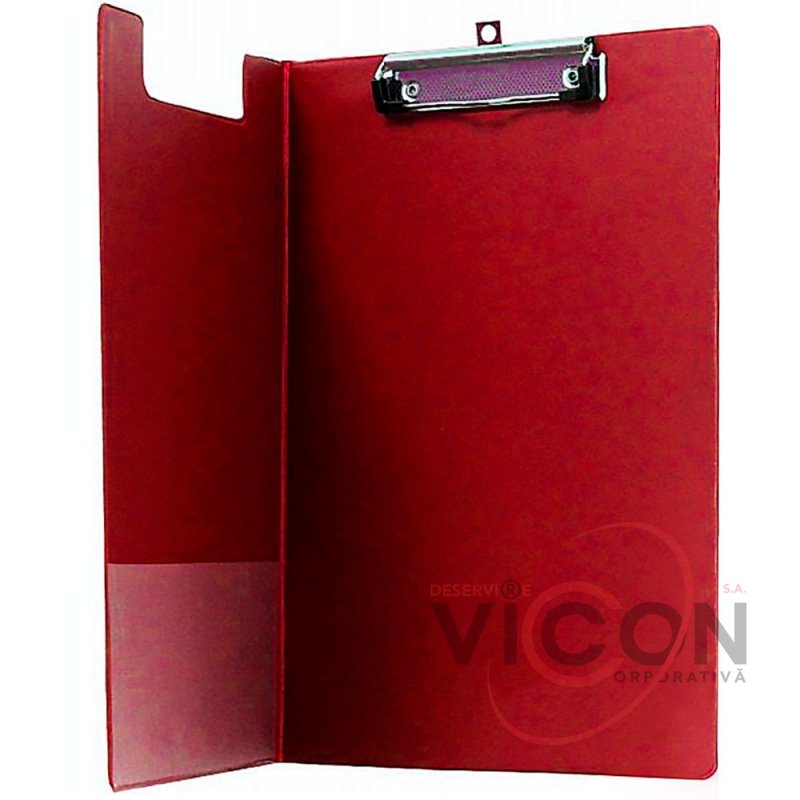  Папка-планшет с зажимом А4, PVC, красная 4-258 4Office