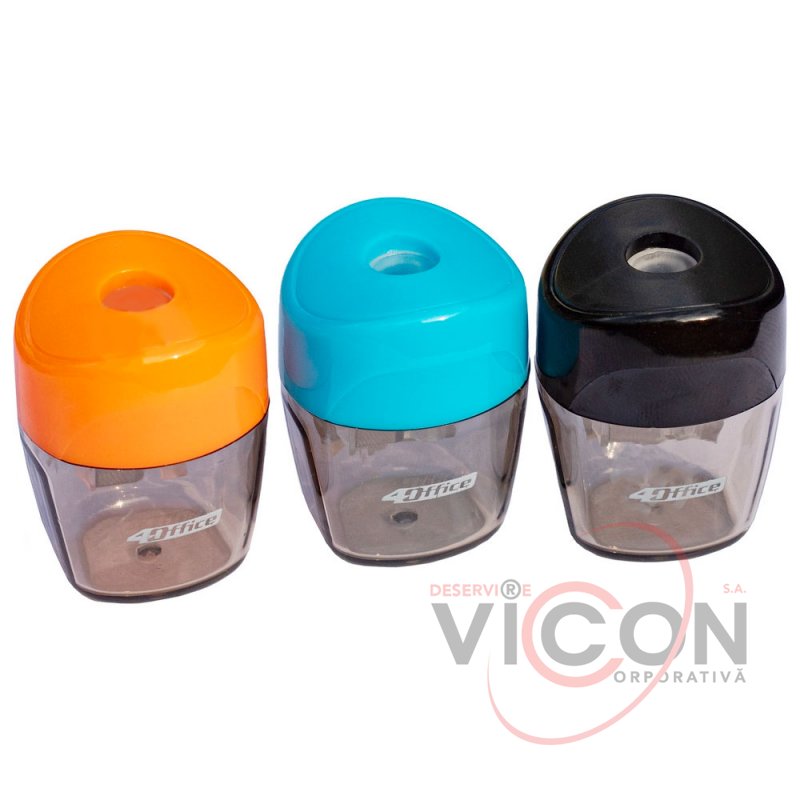 Точилка 4OFFICE 4-315 с контейнером, микс