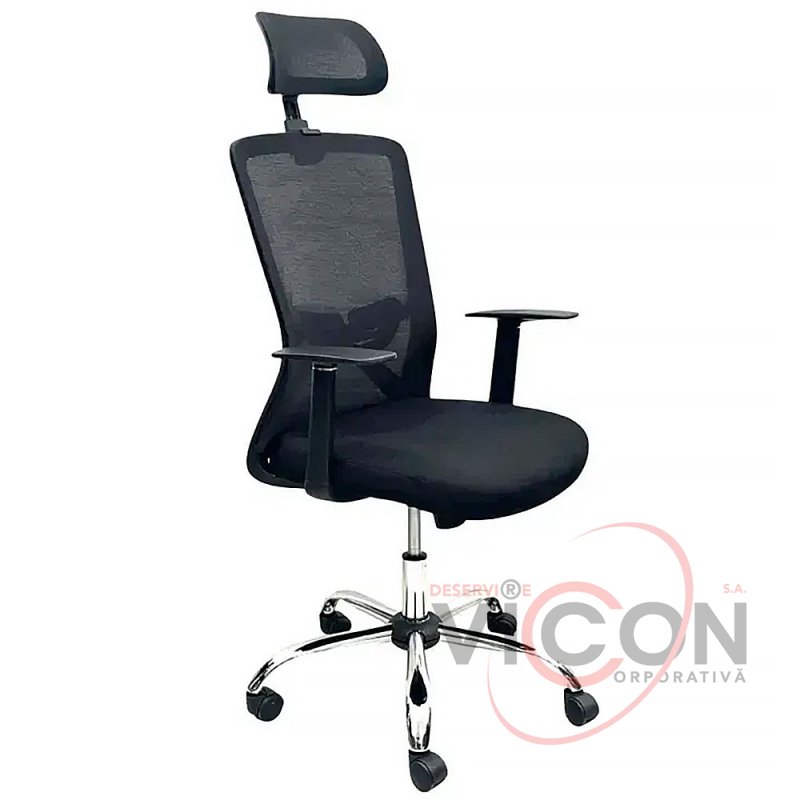 Smart -215 Headrest OC- scaun oficiu negru