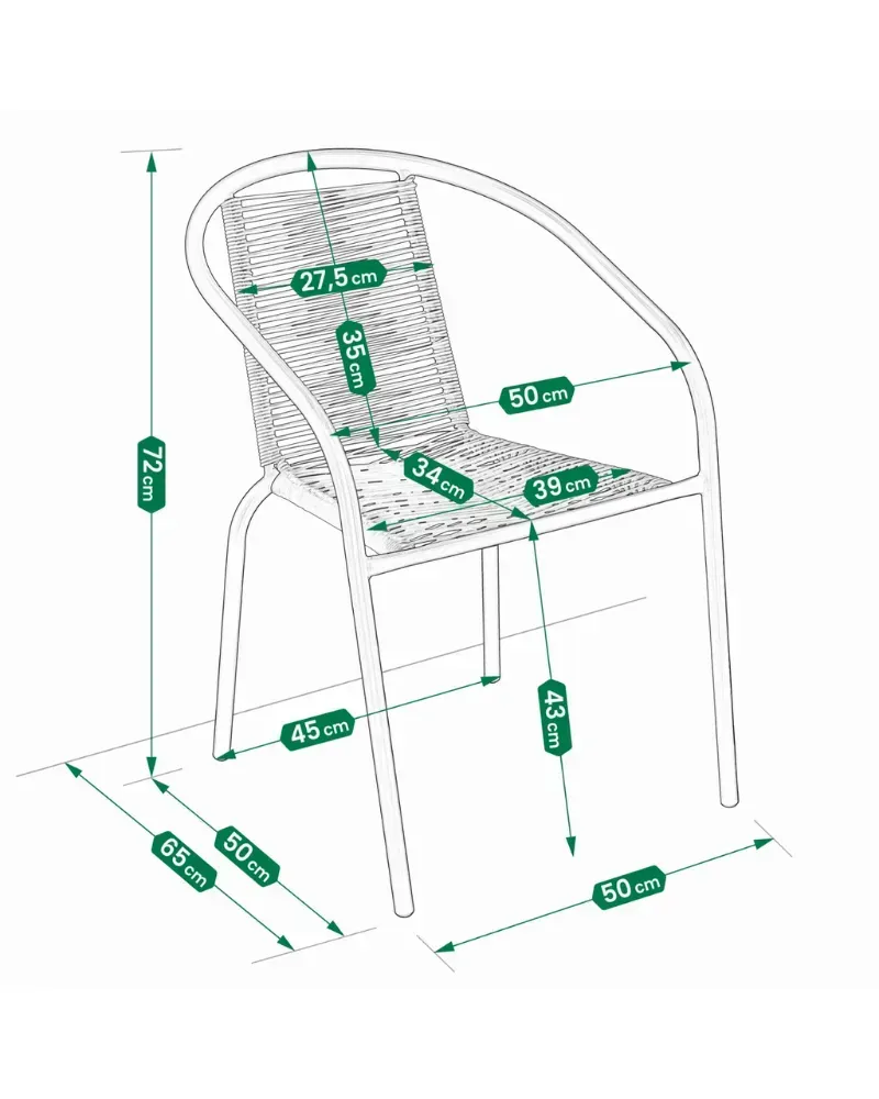 Стул BISTRO OM-318533, кораловый