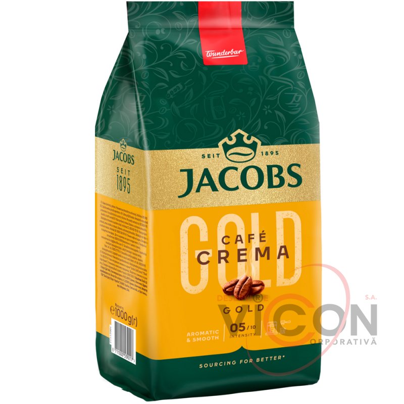 Cafea boabe Jacobs Crema Gold, 1kg