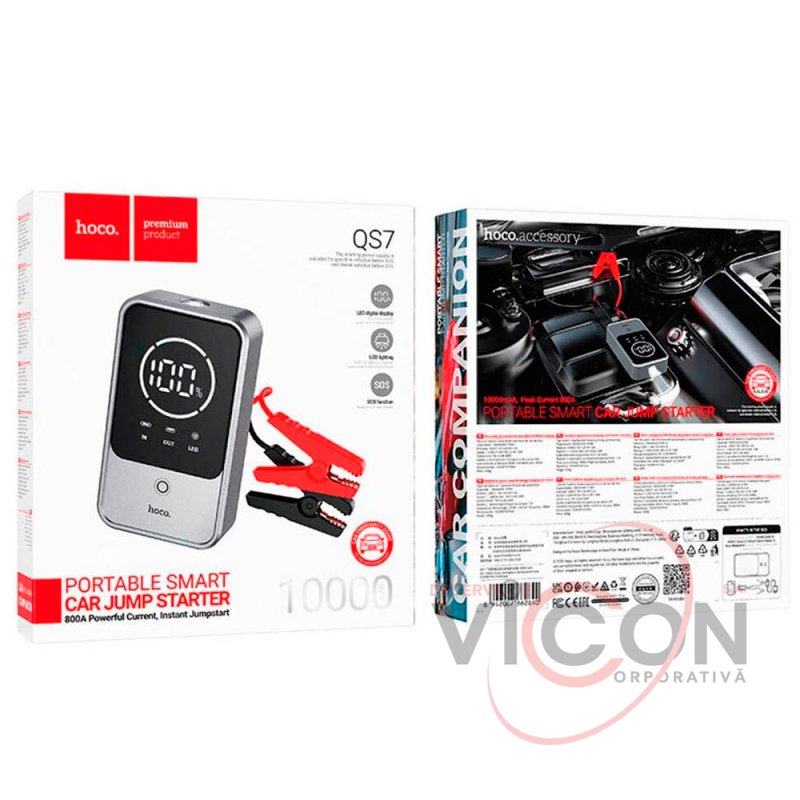 Acumulator portabil cu dispozitiv de pornire auto QS7 10000 mAh, Hoco 