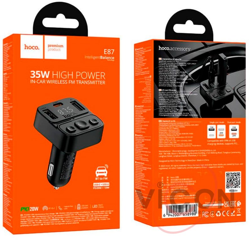Hoco MP3-FM Bluetooth E87