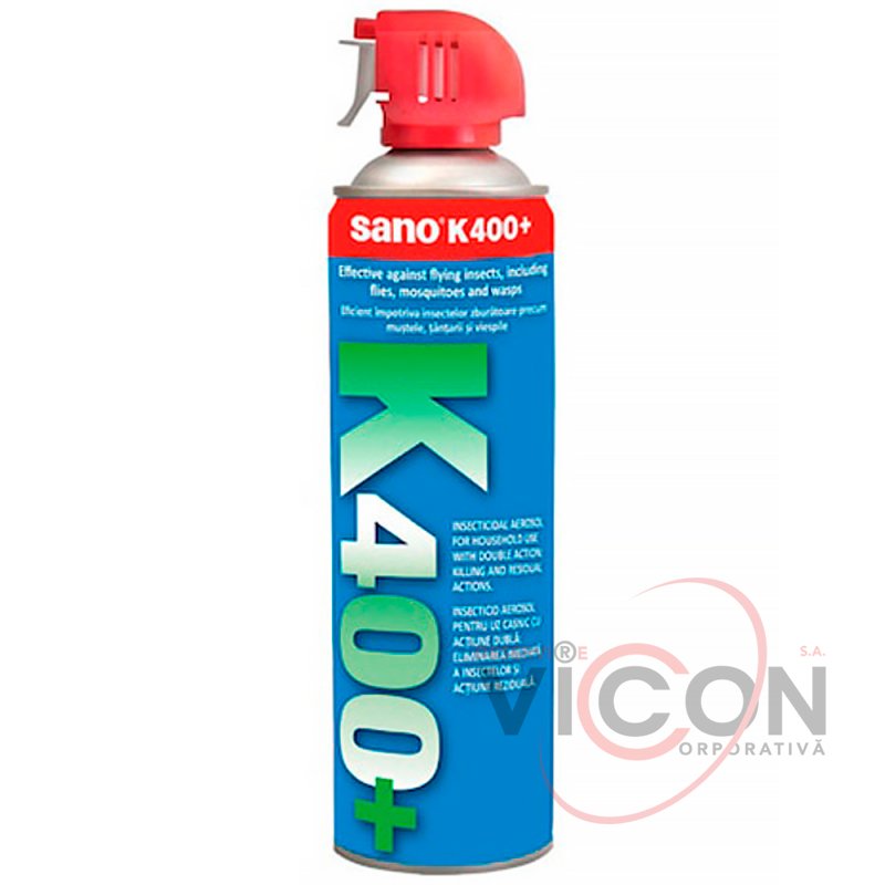 Spray insecticid Sano K400 împotriva insectelor zburătoare, 500 ml
