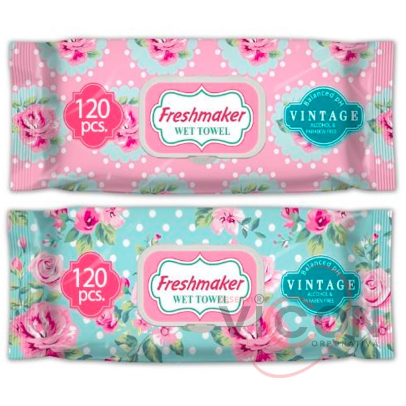 Салфетки влажные Freshmaker VINTAGE, 120 штук