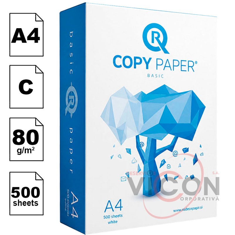 Бумага А4, COPY PAPER R BASIC, 500 листов, 80 г/м2, Класс С