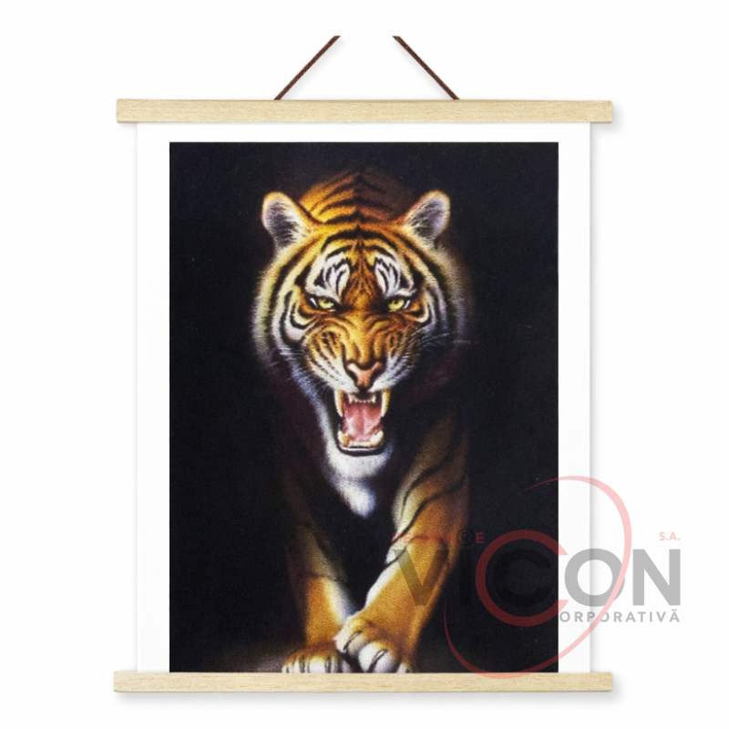 Алмазная картина по номерам 40*50 см (ML25-1) Грозный тигр