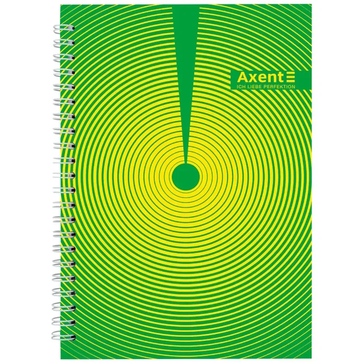 Блокнот на спирали Axent, A5, 145x210 мм, 96 листов, клетка, твердая обложка