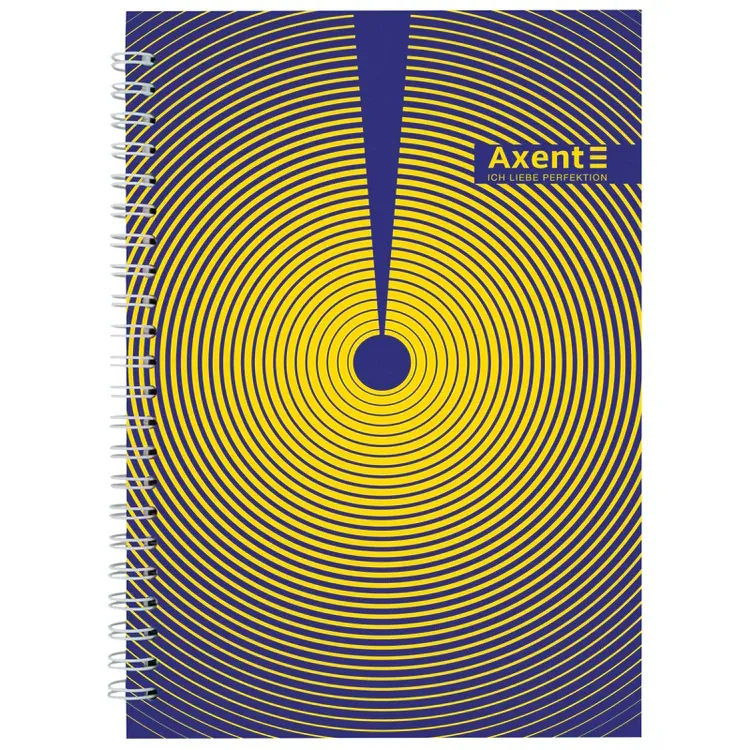Блокнот на спирали Axent, A5, 145x210 мм, 96 листов, клетка, твердая обложка