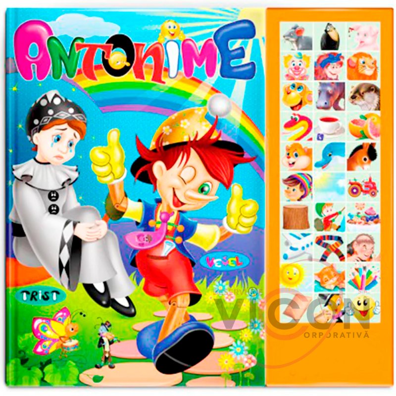 Carte cu sunete pentru copii -  ANTONIME