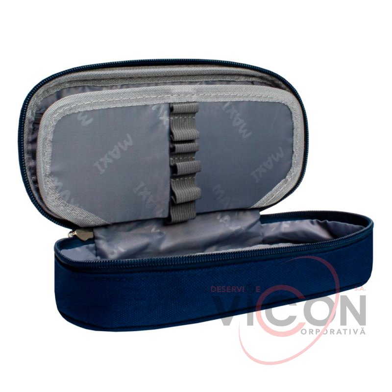 Penar 1 fermoar oval cu clapa Maxi, 20x9x5cm,negru