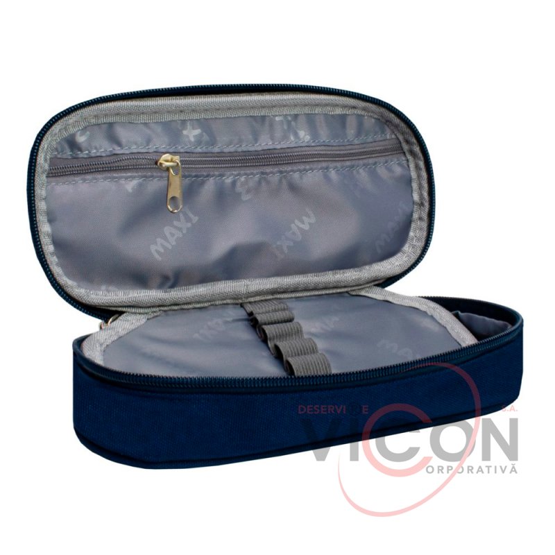Penar 1 fermoar oval cu clapa Maxi, 20x9x5cm,negru