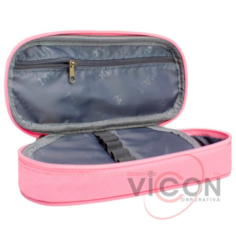 Penar 1 fermoar oval cu clapa Maxi, 20x9x5cm, roz