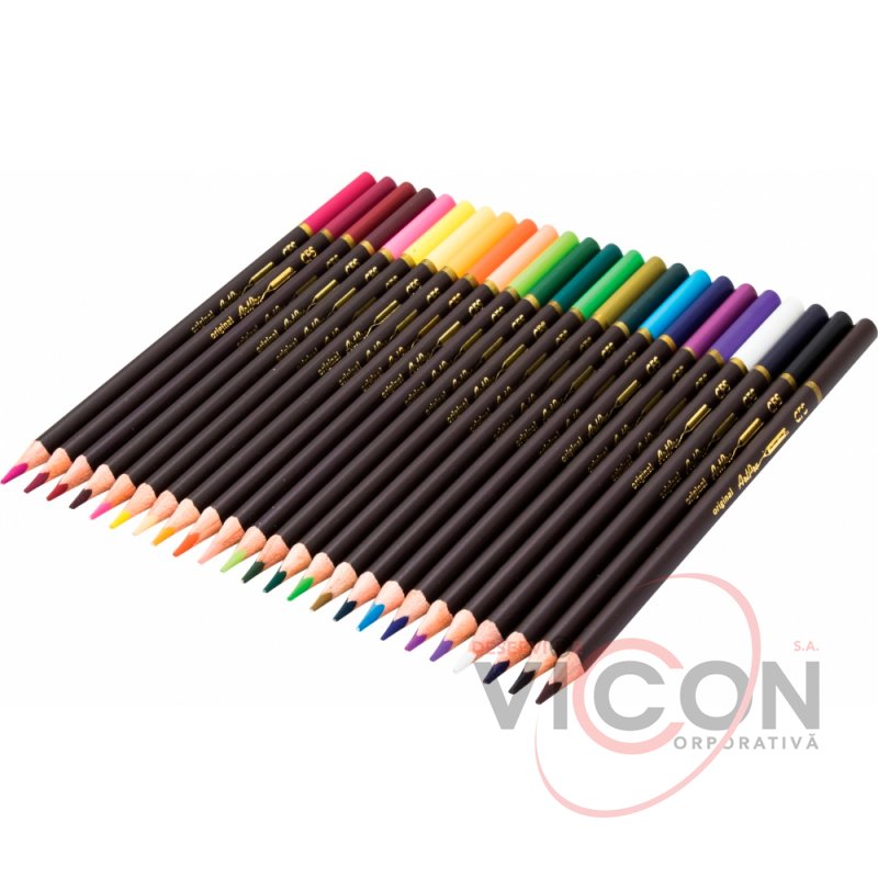 Creioane colorate profesionale, 24 culori, triunghiulare, Art Pro MAXI
