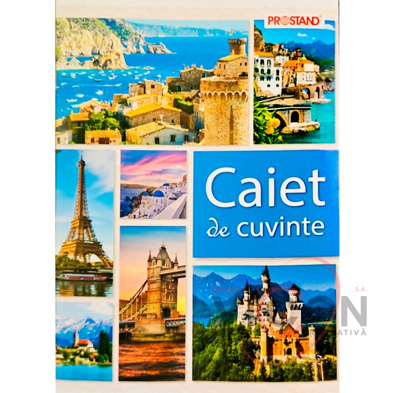 Caiet de cuvinte, format A5, 36 de foi, cu o linie verticală