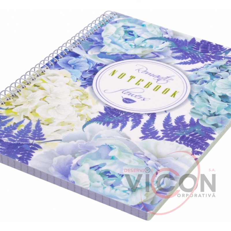 Блокнот Spring Mood: Swan, А5, пластиковая обложка, спираль, 80 листов, клетка