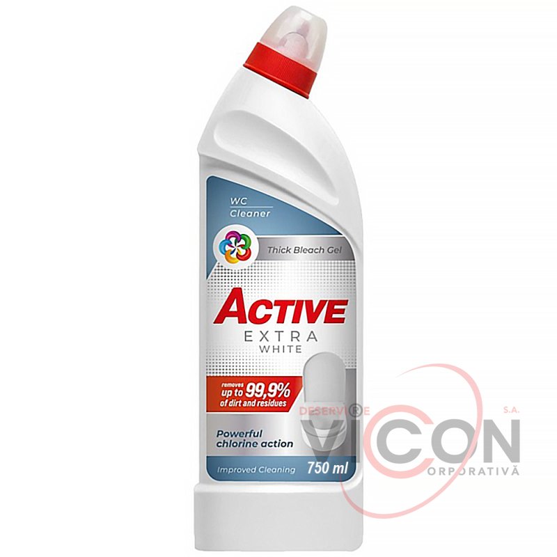 Средство для чистки унитазов Active Extra White, 750 мл