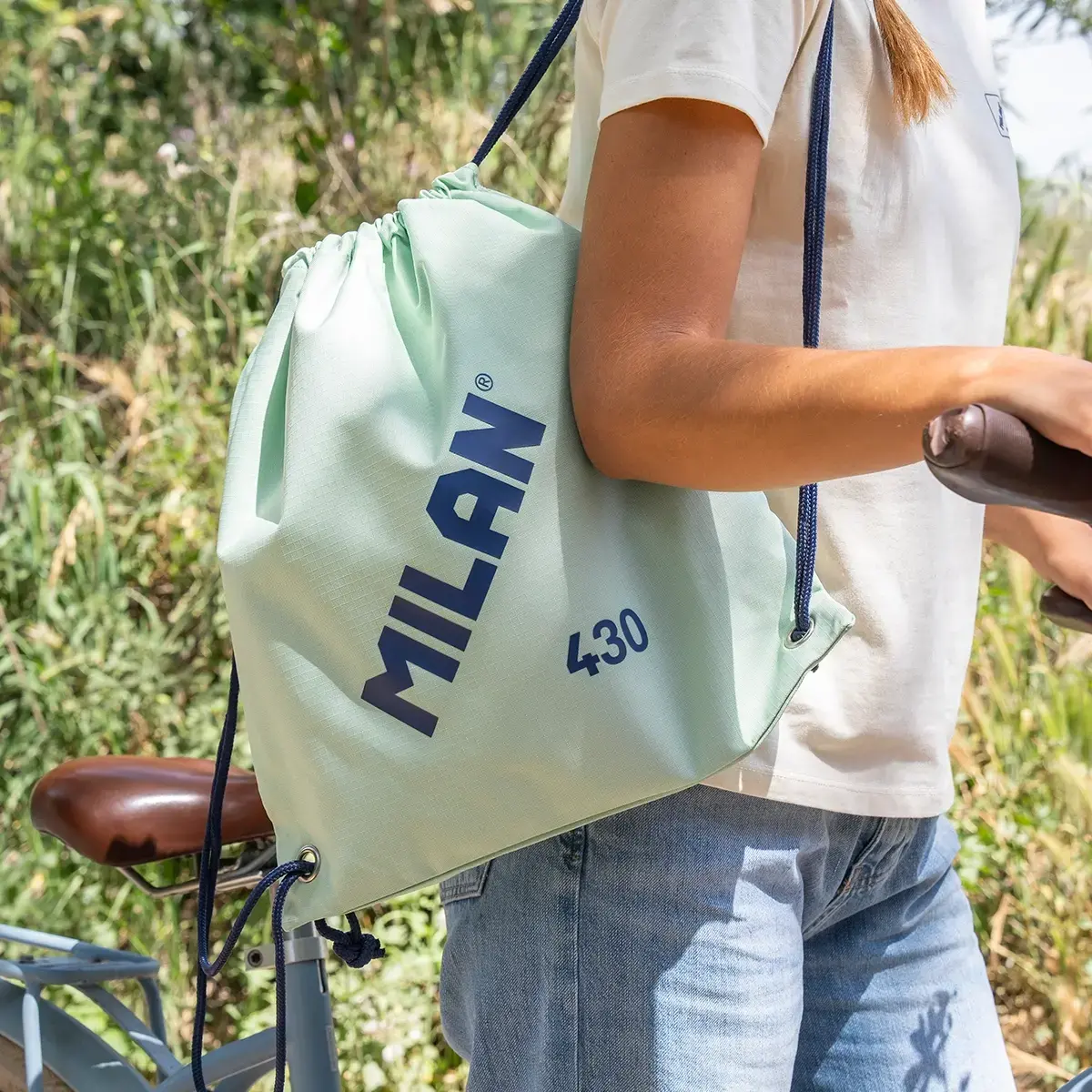 Rucsac cu șnururi, colecția MILAN 430 since 1918, verde
