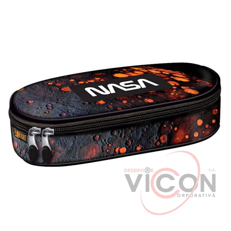 Жесткий пенал St.Right внутренний клапан коллекция - Red Planet PC01 23x9.5x6 см