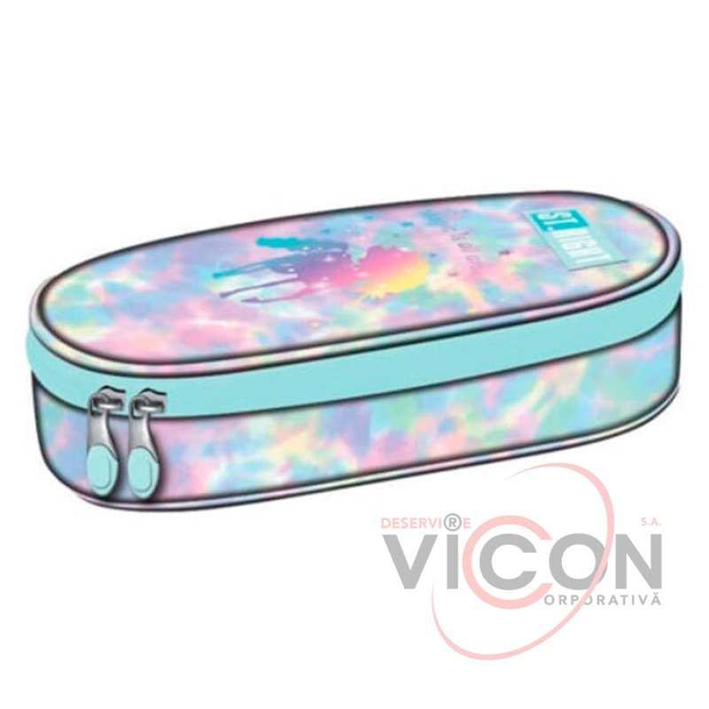 Жёсткий пенал St.Right с внутренним клапаном коллекция Magic Unicorn 2025 PC01 размер 23x9 5x6 см.