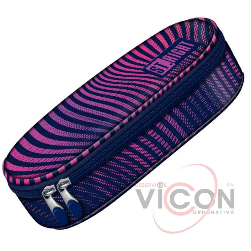 Пенал St.Right внутренний клапан коллекция - фиолетовый градиент волна PC01 23x9.5x6см