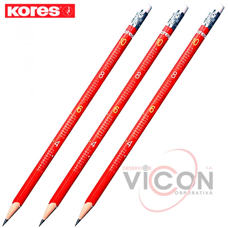 Карандаш графитный с таблицей умножения 2-HB, Mathmagic KORES