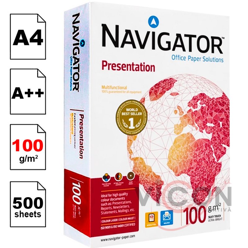 Бумага А4, NAVIGATOR OFFICE CARD 100 g/m2, 500 листов
