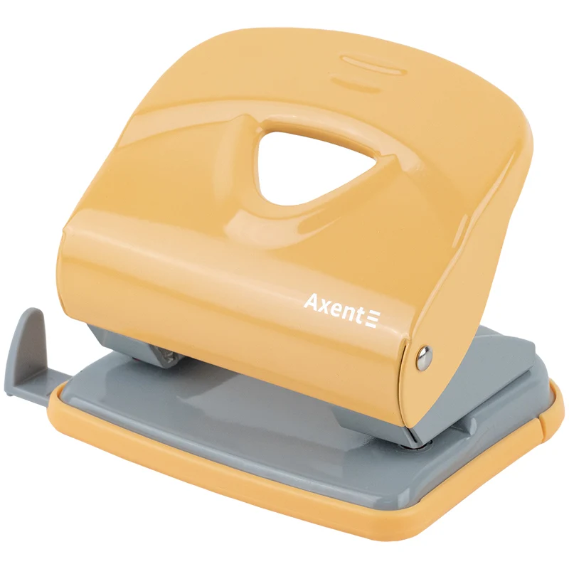 Perforator metalic Axent Exakt-2, 30 foi, Earth colors, galben