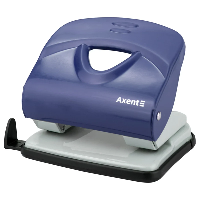 Perforator metalic Axent Exakt-2, 30 foi, Earth colors, albastru