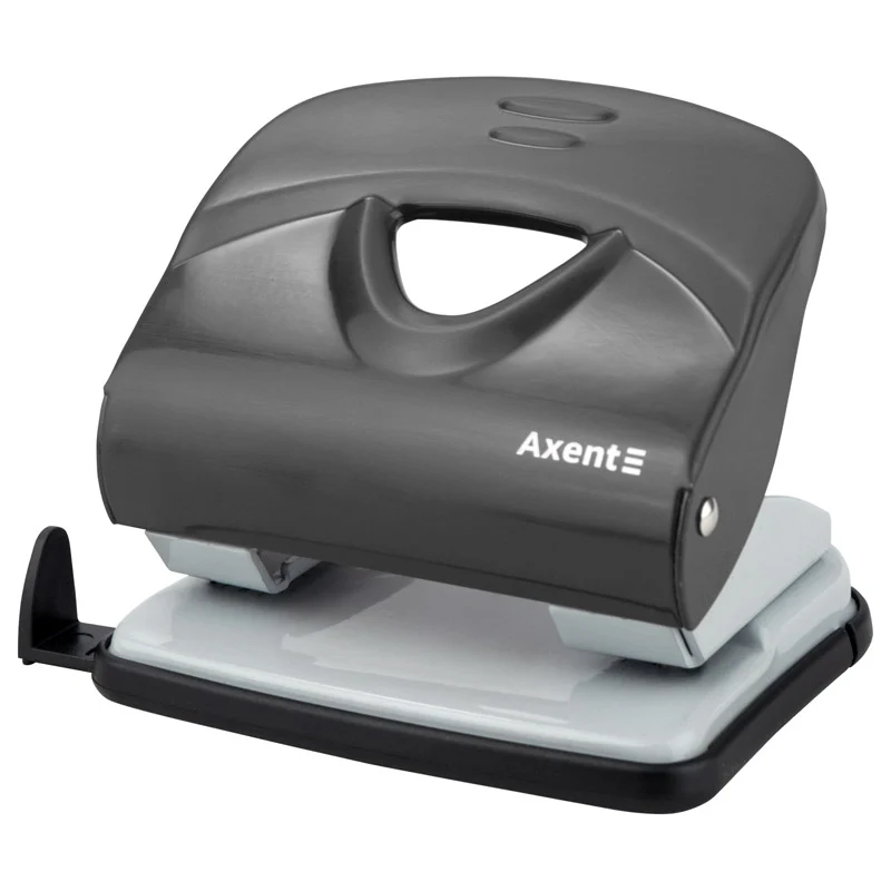 Perforator metalic Axent Exakt-2, 30 foi, Earth colors, negru