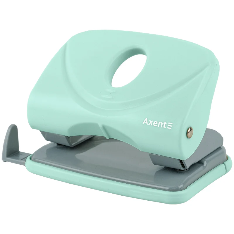 Axent Welle-2 perforator de hârtie, plastic, 20 foi, menta pastelat