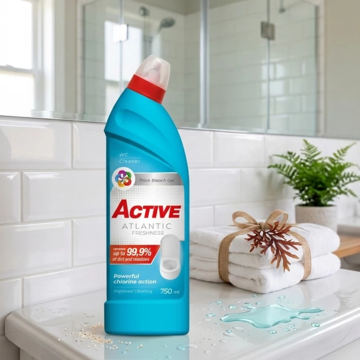 Soluție pentru curațare WC Active Ocean Fresh, 750 ml