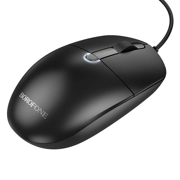 Проводная мышь Borofone для ПК ноутбука Business Black (BG17 Black)