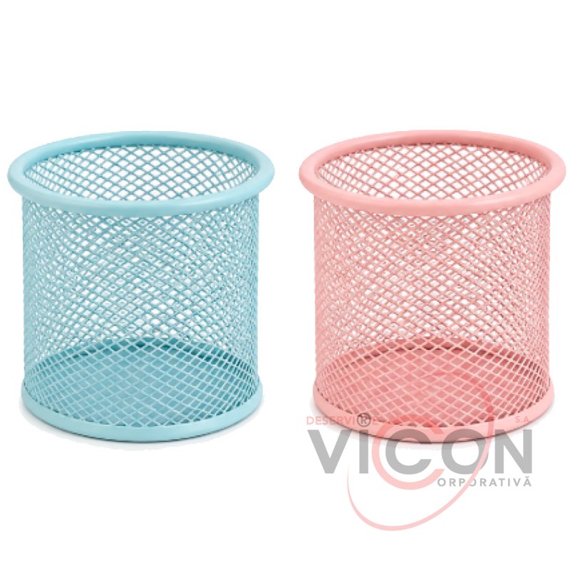 Suport metalic pentru pixuri, cilindric, 8*9cm, color (ML130-23/25)