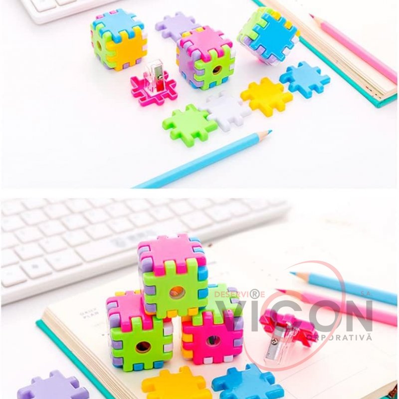 Двойная точилка с контейнером, Color Cube, (ML87-1)