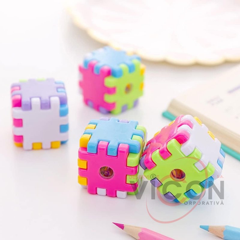 Двойная точилка с контейнером, Color Cube, (ML87-1)