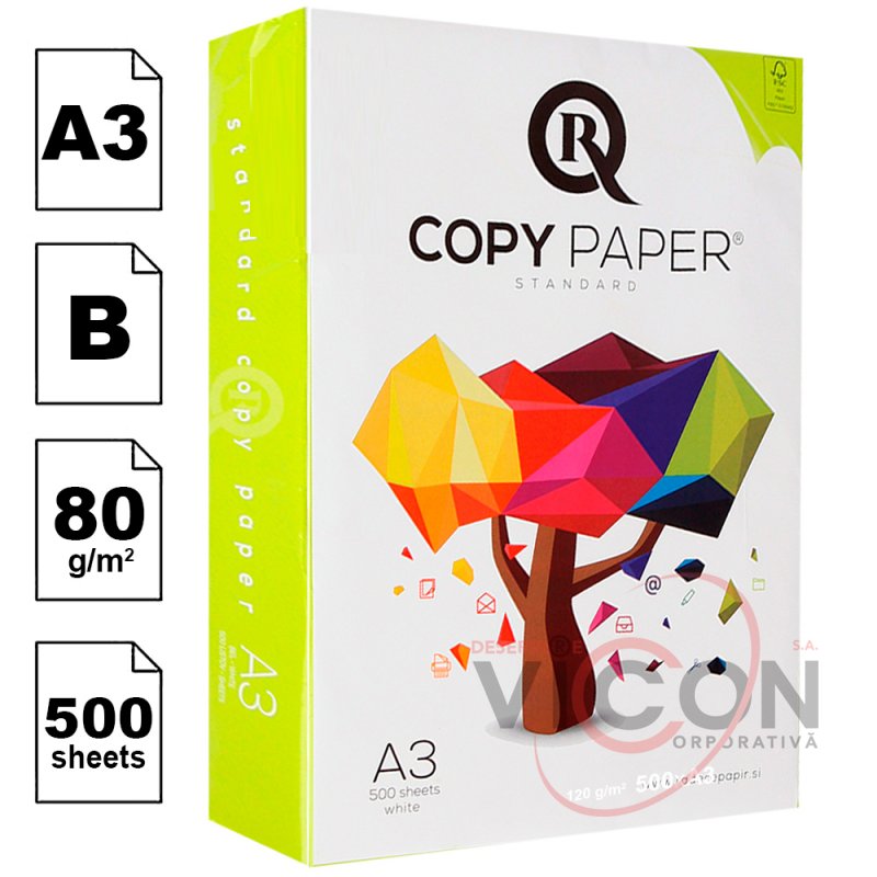 Бумага А3, COPY PAPER STANDARD, 500 листов, 80 г/м2, Класс B