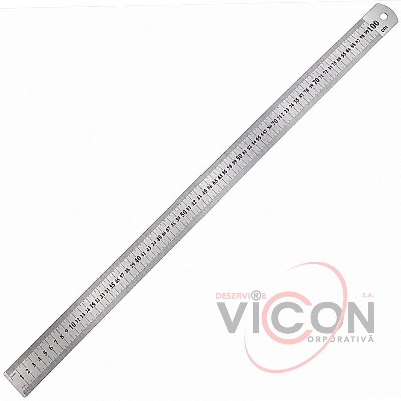 Линейка металлическая, 100 см, STANDART 0.7 mm